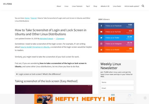 
                            7. How To Take Screenshot Of Login Screen in Ubuntu Linux - It's FOSS