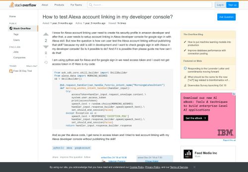 
                            9. How to test Alexa account linking in my developer console? - Stack ...