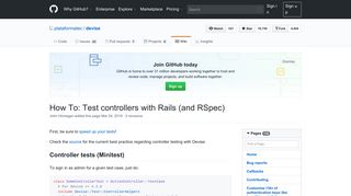 
                            3. How To: Test controllers with Rails (and RSpec) · plataformatec/devise ...