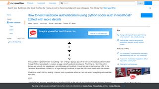
                            4. How to test Facebook authentication using python social auth in ...