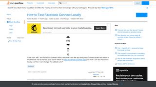 
                            9. How to Test Facebook Connect Locally - Stack Overflow
