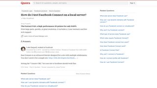 
                            9. How to test Facebook Connect on a local server - Quora