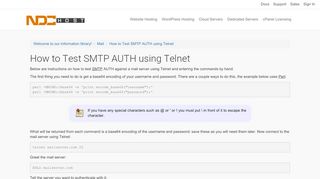 
                            13. How to Test SMTP AUTH using Telnet [Wiki] | NDCHost