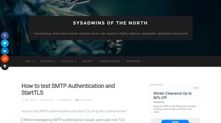 
                            8. How to test SMTP Authentication and StartTLS - Sysadmins of the North