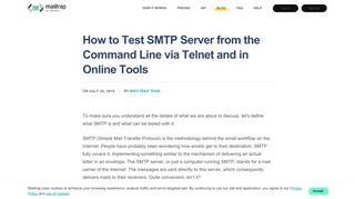 
                            6. How to Test SMTP Server from the Command Line via Telnet and in ...