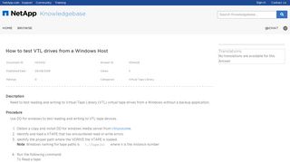 
                            13. How to test VTL drives from a Windows Host - NetApp KB