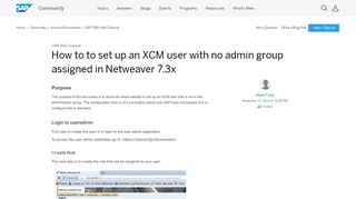 
                            6. How to to set up an XCM user with no admin group assigned in ...