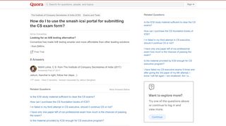 
                            13. How to to use the smash icsi portal for submitting the CS exam ...