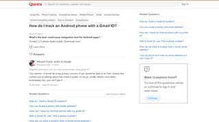 
                            7. How to track an Android phone with a Gmail ID - Quora