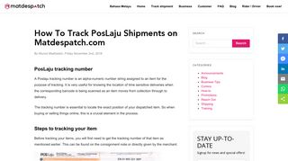 
                            11. How To Track PosLaju Shipments on Matdespatch.com ...