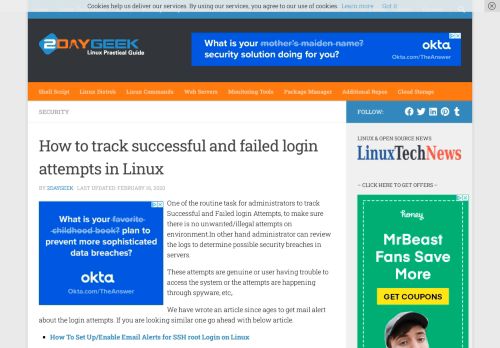 
                            7. How To Track Successful And Failed Login Attempts In Linux ...