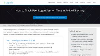 
                            9. How to Track User Logon Session Time in Active Directory - Lepide