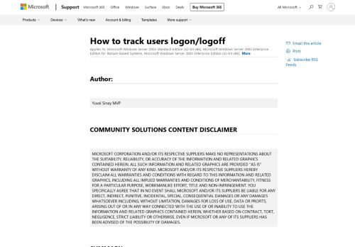 
                            7. How to track users logon/logoff - Microsoft Support