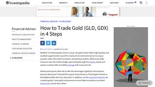 
                            8. How to Trade Gold (GLD, GDX) in 4 Steps - Investopedia