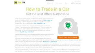 
                            3. How to Trade in Car | CarZar.co.za - we buy cars!