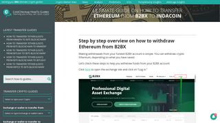 
                            13. How to transfer Ethereum from B2BX to Indacoin? – CoinCheckup ...