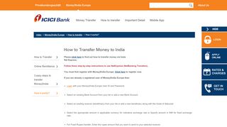 
                            4. How to Transfer Money to India from Europe ... - ICICI Bank Germany