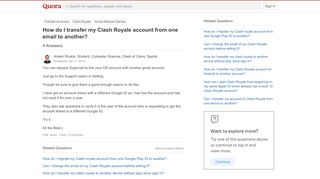 
                            13. How to transfer my Clash Royale account from one email to another ...