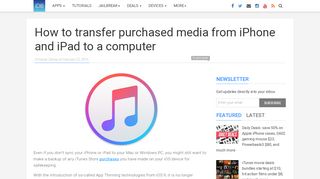 
                            11. How to transfer purchased media from iPhone and iPad to a computer