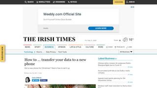 
                            13. How to … transfer your data to a new phone - The Irish Times