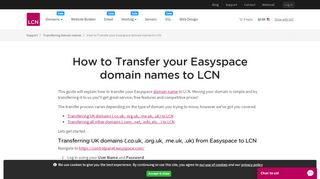 
                            13. How to Transfer your Easyspace domain names to LCN - LCN.com