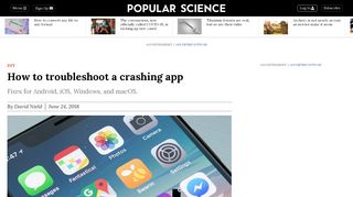 
                            5. How to troubleshoot a crashing app | Popular Science
