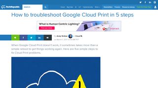 
                            8. How to troubleshoot Google Cloud Print in 5 steps - TechRepublic