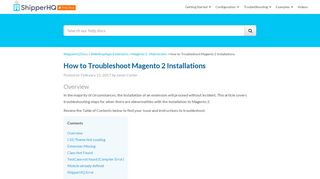 
                            11. How to Troubleshoot Magento 2 Installations - ShipperHQ Docs