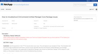 
                            8. How to troubleshoot OnCommand Unified Manager Core ... - NetApp KB