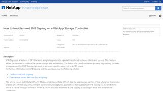 
                            10. How to troubleshoot SMB Signing on a NetApp Storage Controller