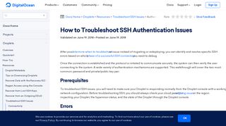 
                            9. How to Troubleshoot SSH Authentication Issues :: DigitalOcean ...