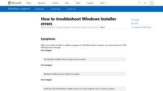 
                            6. How to troubleshoot Windows Installer errors - Microsoft Support