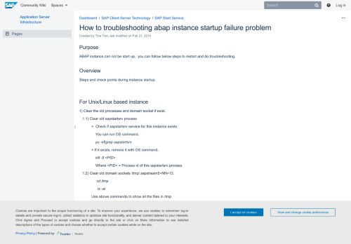 
                            6. How to troubleshooting abap instance startup failure problem - SCN Wiki