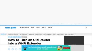 
                            12. How to Turn an Old Router into a Wi-Fi Extender - Tom's Guide