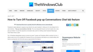 
                            6. How to Turn Off Facebook pop up Conversations Chat tab feature