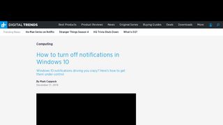 
                            2. How to Turn Off Notifications in Windows 10 | Digital Trends