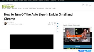 
                            6. How to Turn Off the Auto Sign-In Link in Gmail and Chrome - Lifehacker