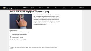 
                            12. How to Turn Off the Fingerprint Sensor on a Laptop | Chron.com