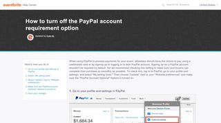 
                            8. How to turn off the PayPal account requirement option | Eventbrite ...