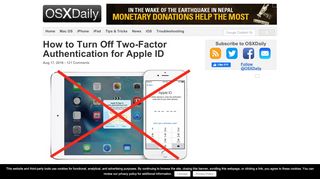 
                            6. How to Turn Off Two-Factor Authentication for Apple ID - OSXDaily