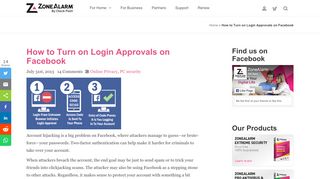 
                            8. How to Turn on Login Approvals on Facebook - ZoneAlarm