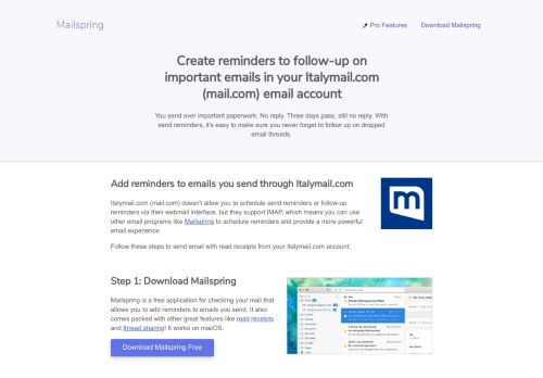 
                            10. How to turn on reminders for your Italymail.com (mail.com) email account