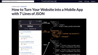 
                            8. How to Turn Your Website into a Mobile App with 7 Lines of JSON