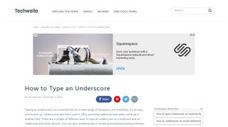 
                            12. How to Type an Underscore | Techwalla.com