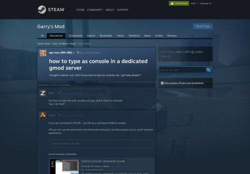 
                            4. how to type as console in a dedicated gmod server :: Garry's Mod Help ...