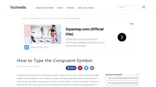 
                            2. How to Type the Congruent Symbol | Techwalla.com