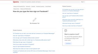 
                            1. How to type the kiss sign on Facebook - Quora
