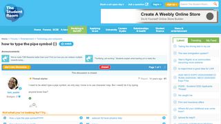 
                            5. how to type the pipe symbol (|) - The Student Room