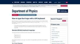 
                            11. How to type the # sign with a UK keyboard | University of Oxford ...