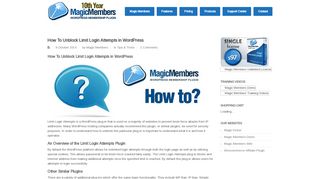 
                            3. How To Unblock Limit Login Attempts in WordPress - Magic Members